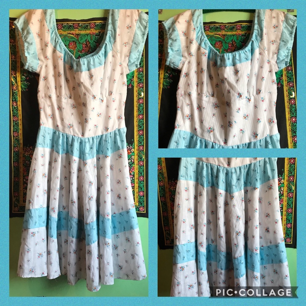 Vintage Sz Small Off-Shoulder Dress